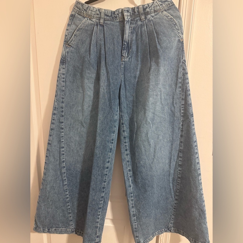We The Free Light Blue Wide Leg Flare Jeans